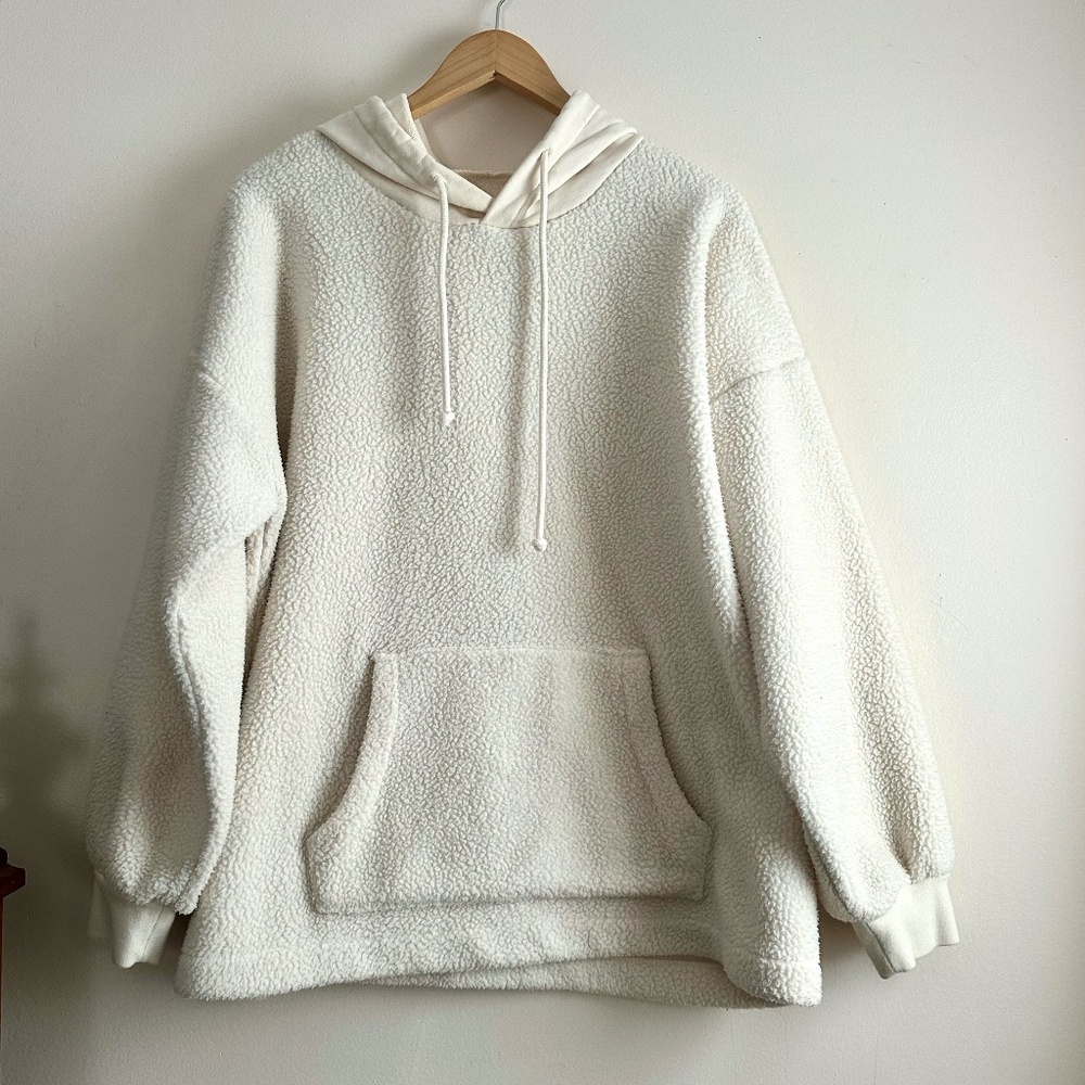 Madewell • (Re)sourced Fleece Bubble-Sleeve Hoodie Sweatshirt